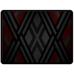 Abstract Dark Simple Red Double Sided Fleece Blanket (Large) 