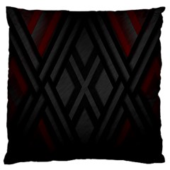 Abstract Dark Simple Red Standard Flano Cushion Case (One Side)