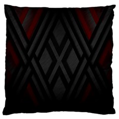 Abstract Dark Simple Red Large Flano Cushion Case (One Side)