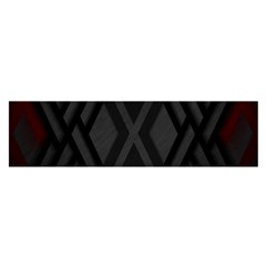 Abstract Dark Simple Red Satin Scarf (Oblong)