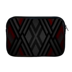 Abstract Dark Simple Red Apple MacBook Pro 17  Zipper Case