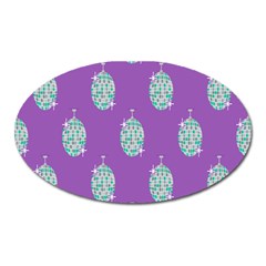 Disco Ball Wallpaper Retina Purple Light Oval Magnet by Alisyart