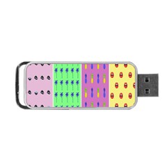 Eye Coconut Palms Lips Pineapple Pink Green Red Yellow Portable Usb Flash (two Sides) by Alisyart