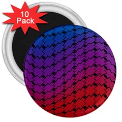 Colorful Red & Blue Gradient Background 3  Magnets (10 Pack)  by Simbadda