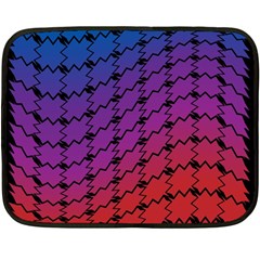 Colorful Red & Blue Gradient Background Double Sided Fleece Blanket (mini)  by Simbadda