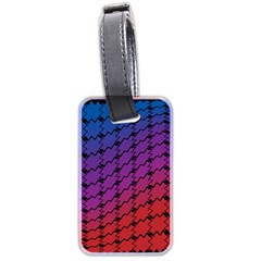 Colorful Red & Blue Gradient Background Luggage Tags (two Sides) by Simbadda