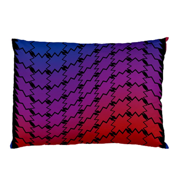 Colorful Red & Blue Gradient Background Pillow Case (Two Sides)