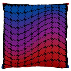 Colorful Red & Blue Gradient Background Large Flano Cushion Case (one Side) by Simbadda