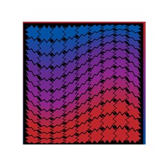 Colorful Red & Blue Gradient Background Small Satin Scarf (square) by Simbadda