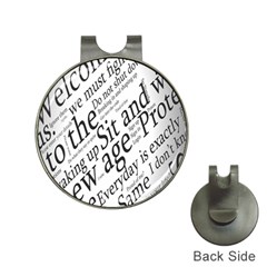 Abstract Minimalistic Text Typography Grayscale Focused Into Newspaper Hat Clips With Golf Markers by Simbadda