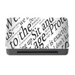 Abstract Minimalistic Text Typography Grayscale Focused Into Newspaper Memory Card Reader With Cf by Simbadda