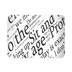 Abstract Minimalistic Text Typography Grayscale Focused Into Newspaper Double Sided Flano Blanket (mini)  by Simbadda