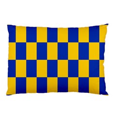 Flag Plaid Blue Yellow Pillow Case by Alisyart