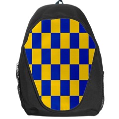 Flag Plaid Blue Yellow Backpack Bag by Alisyart