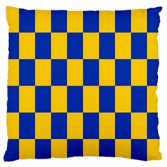 Flag Plaid Blue Yellow Standard Flano Cushion Case (two Sides) by Alisyart