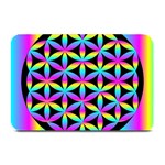 Flower Of Life Gradient Fill Black Circle Plain Plate Mats 18 x12  Plate Mat