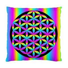 Flower Of Life Gradient Fill Black Circle Plain Standard Cushion Case (one Side) by Simbadda