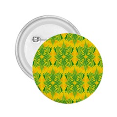 Floral Flower Star Sunflower Green Yellow 2 25  Buttons