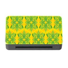 Floral Flower Star Sunflower Green Yellow Memory Card Reader With Cf