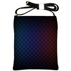 Hexagon Colorful Pattern Gradient Honeycombs Shoulder Sling Bags by Simbadda