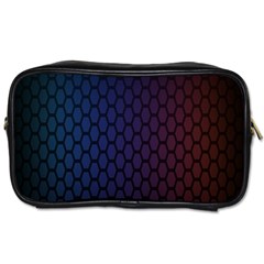 Hexagon Colorful Pattern Gradient Honeycombs Toiletries Bags 2-side by Simbadda