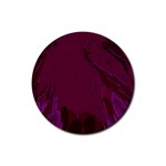 Abstract Purple Pattern Rubber Coaster (Round)  Front