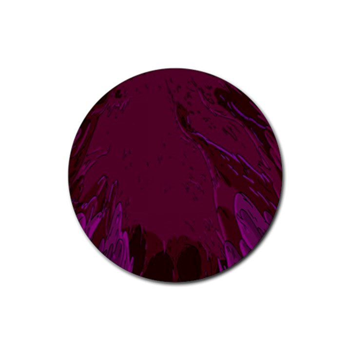 Abstract Purple Pattern Rubber Coaster (Round) 