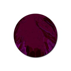 Abstract Purple Pattern Rubber Round Coaster (4 Pack)  by Simbadda