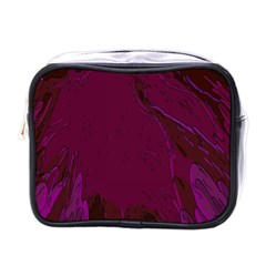 Abstract Purple Pattern Mini Toiletries Bags by Simbadda