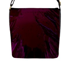 Abstract Purple Pattern Flap Messenger Bag (l)  by Simbadda