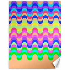 Dna Early Childhood Wave Chevron Woves Rainbow Canvas 12  X 16  