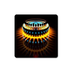 Abstract Led Lights Square Magnet by Simbadda