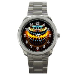 Abstract Led Lights Sport Metal Watch by Simbadda