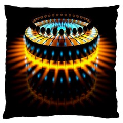 Abstract Led Lights Large Cushion Case (one Side) by Simbadda