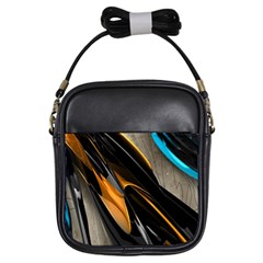 Abstract 3d Girls Sling Bags by Simbadda