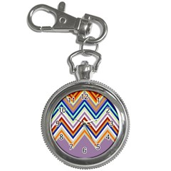 Chevron Wave Color Rainbow Triangle Waves Grey Key Chain Watches