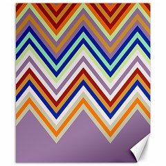 Chevron Wave Color Rainbow Triangle Waves Grey Canvas 8  X 10 