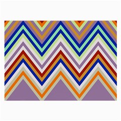 Chevron Wave Color Rainbow Triangle Waves Grey Large Glasses Cloth (2-side)