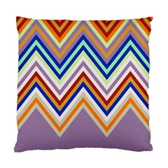 Chevron Wave Color Rainbow Triangle Waves Grey Standard Cushion Case (two Sides) by Alisyart