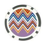 Chevron Wave Color Rainbow Triangle Waves Grey Poker Chip Card Guard (10 pack) Front