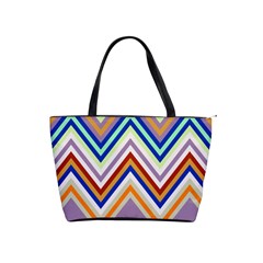 Chevron Wave Color Rainbow Triangle Waves Grey Shoulder Handbags by Alisyart