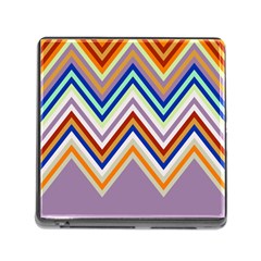 Chevron Wave Color Rainbow Triangle Waves Grey Memory Card Reader (square)