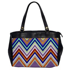 Chevron Wave Color Rainbow Triangle Waves Grey Office Handbags