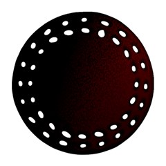 Abstract Dark Simple Red Ornament (round Filigree)