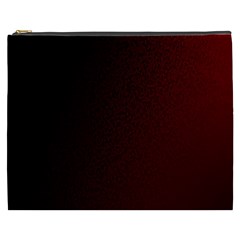 Abstract Dark Simple Red Cosmetic Bag (xxxl)  by Simbadda