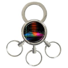 Abstract Binary 3-ring Key Chains by Simbadda