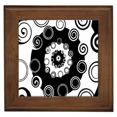 Fluctuation Hole Black White Circle Framed Tiles