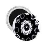 Fluctuation Hole Black White Circle 2.25  Magnets Front