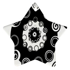 Fluctuation Hole Black White Circle Ornament (star)