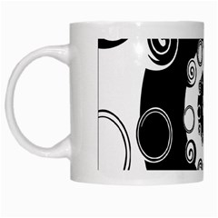 Fluctuation Hole Black White Circle White Mugs by Alisyart